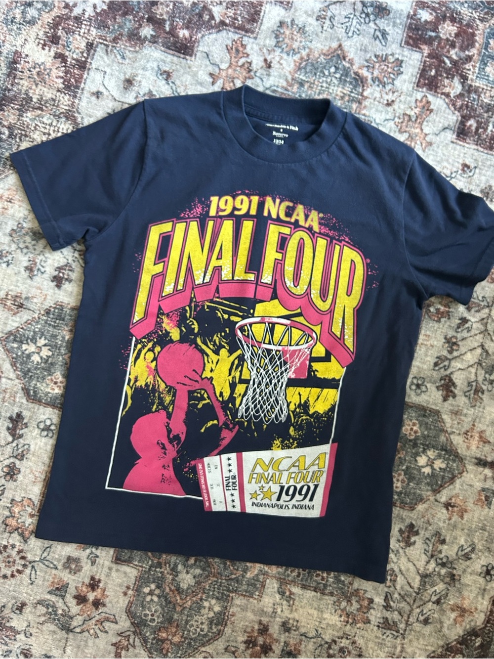 Abercrombie & Fitch Navy 1991 NCAA Final Four Graphic Tee